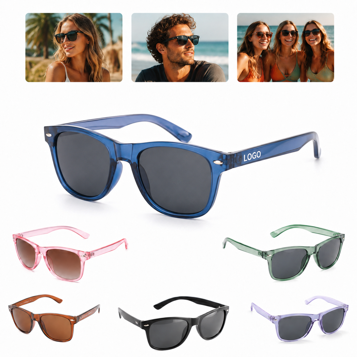 Retro Thick-Frame Micro Sunglasses