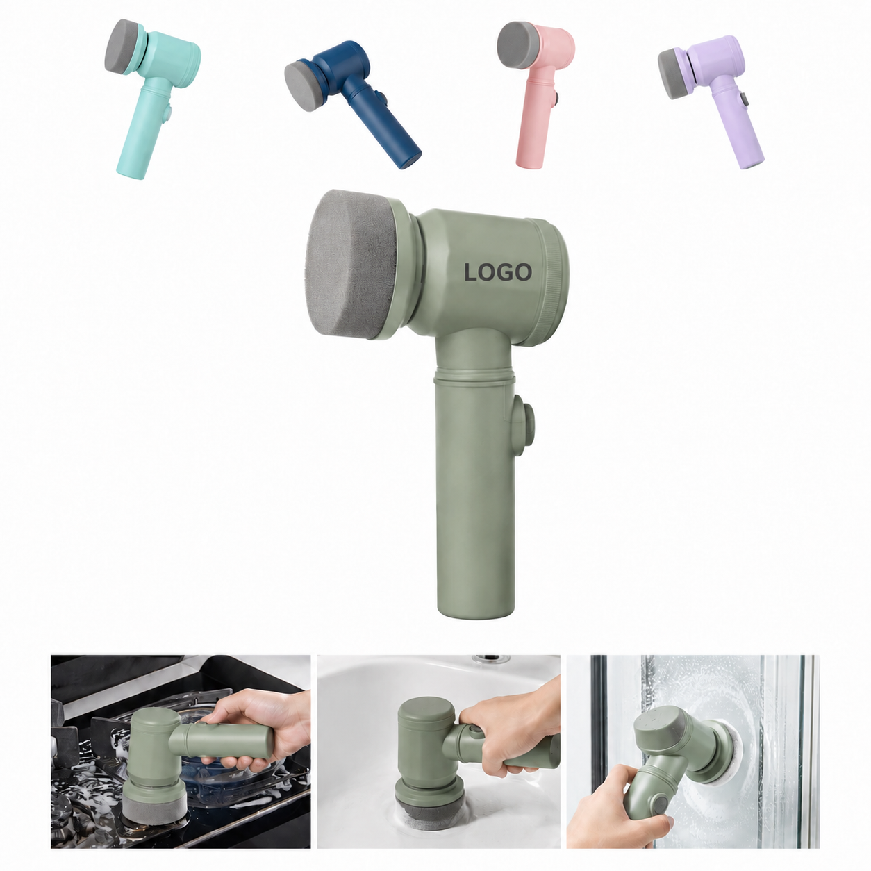 Cordless Rechargeable Electric Tub Scrubber Brush