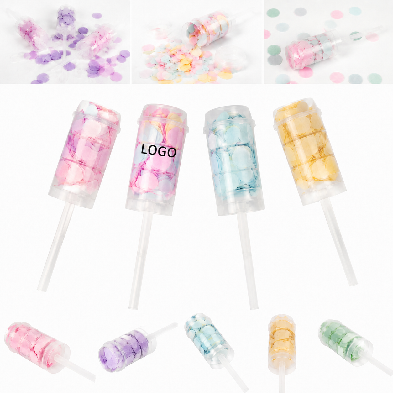 ColorBurst Air-Powered Confetti Cannon Party Popper 7-Inch
