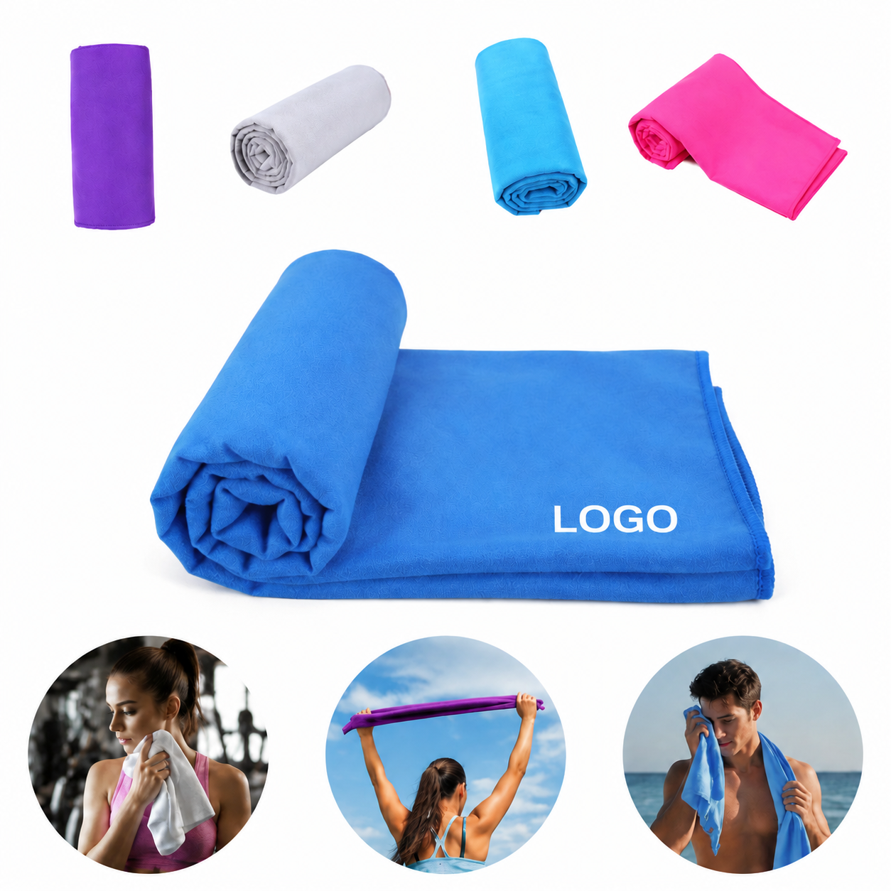 Double-Sided Thick Microfiber Cooling Towel