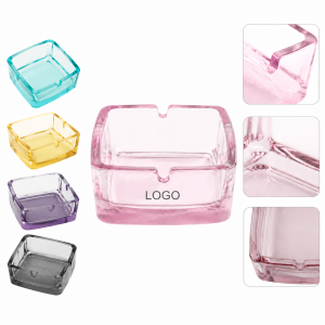 Heavy-Duty Glass Smoking Ashtray with Stylish Decor Design